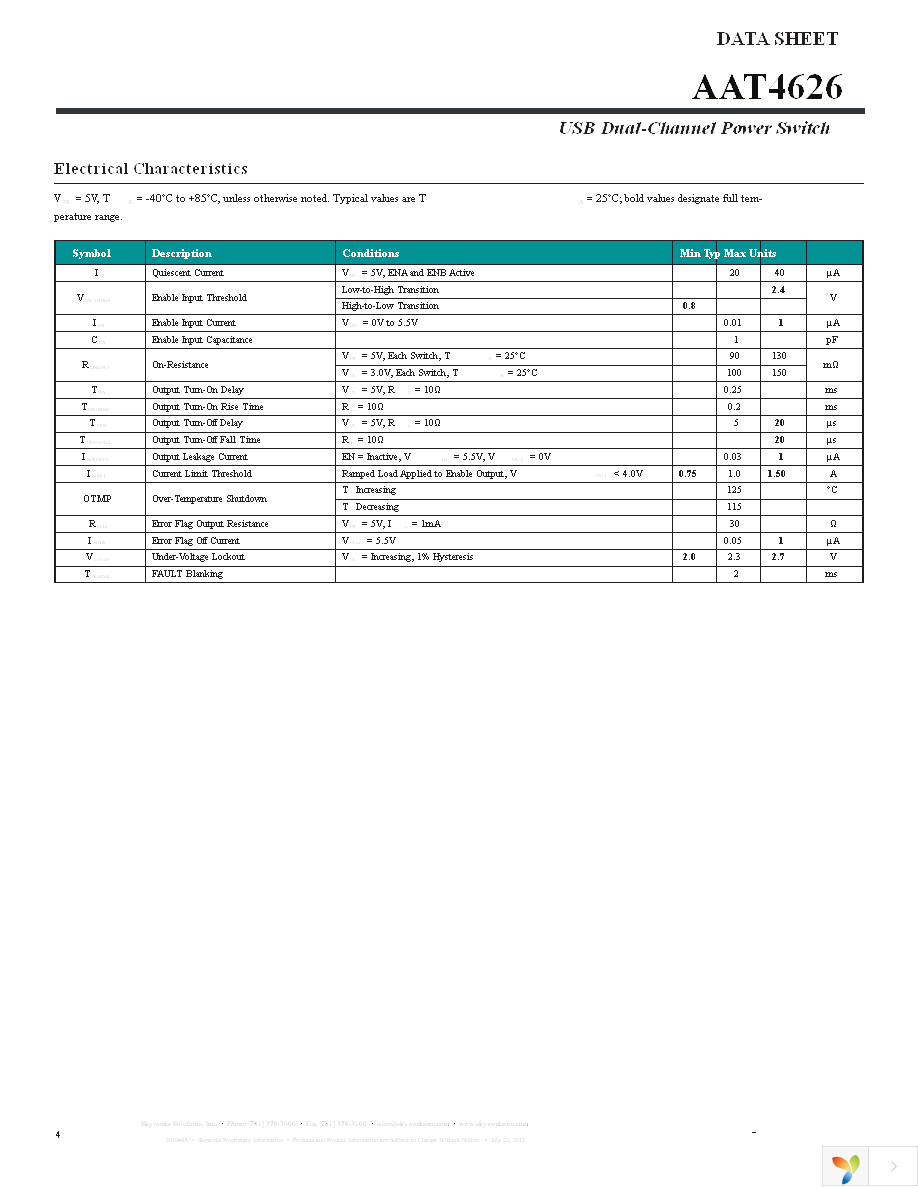 AAT4626IAS-1-T1 Page 4