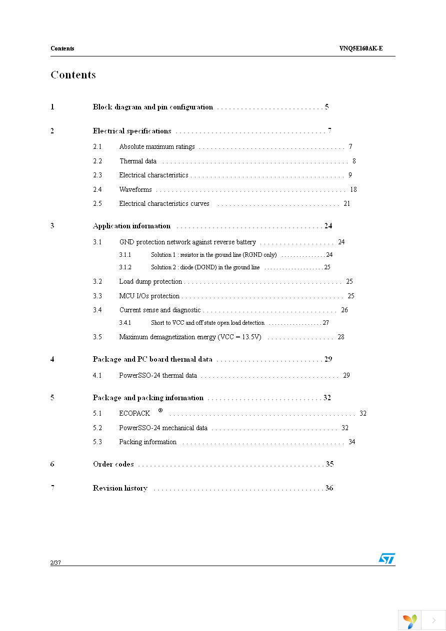 VNQ5E160AKTR-E Page 2