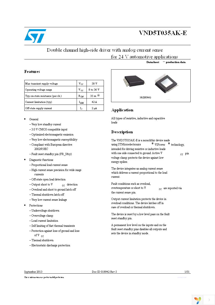 VND5T035AKTR-E Page 1