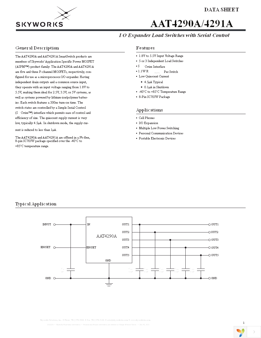 AAT4291AIJS-1-T1 Page 1