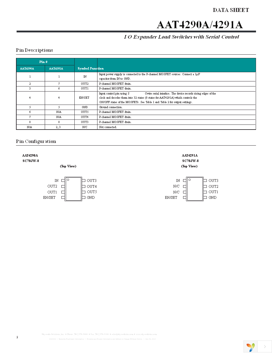 AAT4291AIJS-1-T1 Page 2