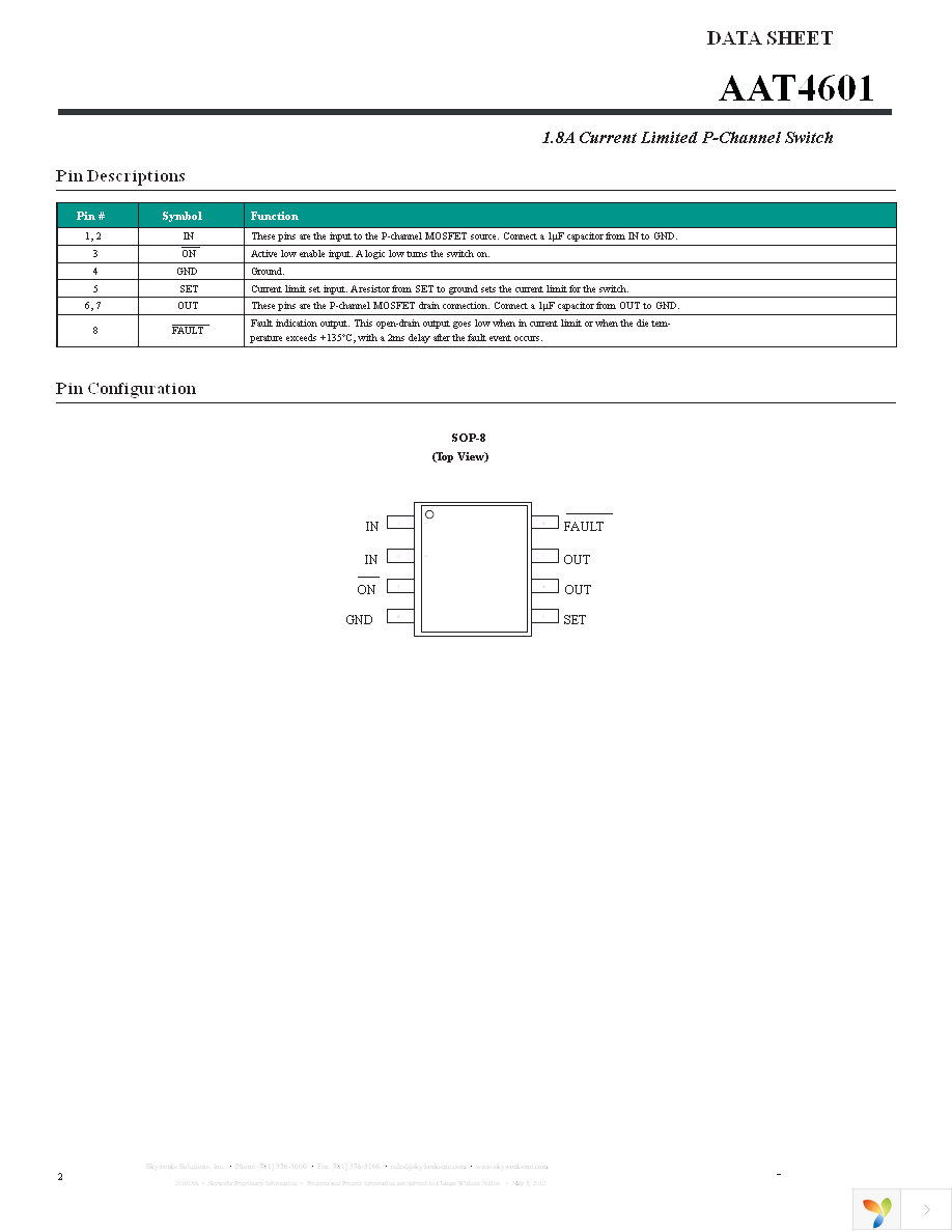 AAT4601IAS-T1 Page 2