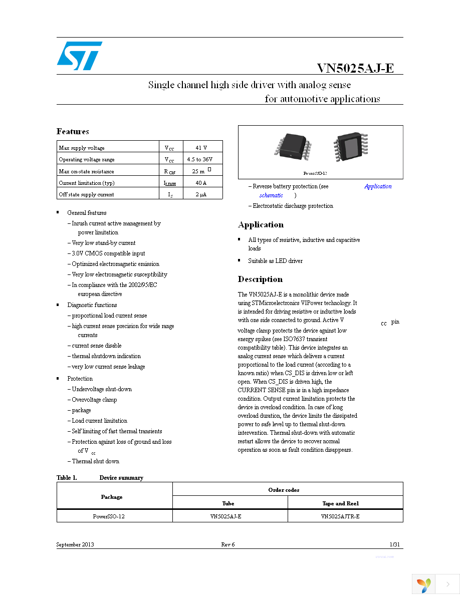 VN5025AJTR-E Page 1