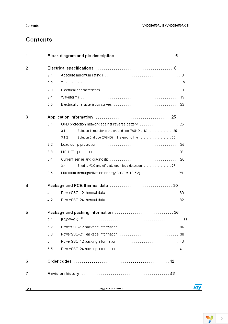 VND5E050AJTR-E Page 2