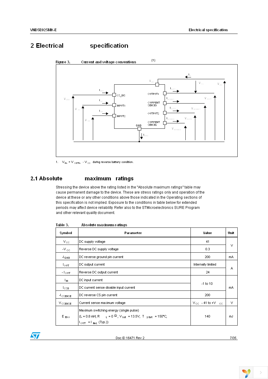 VND5E025MKTR-E Page 7