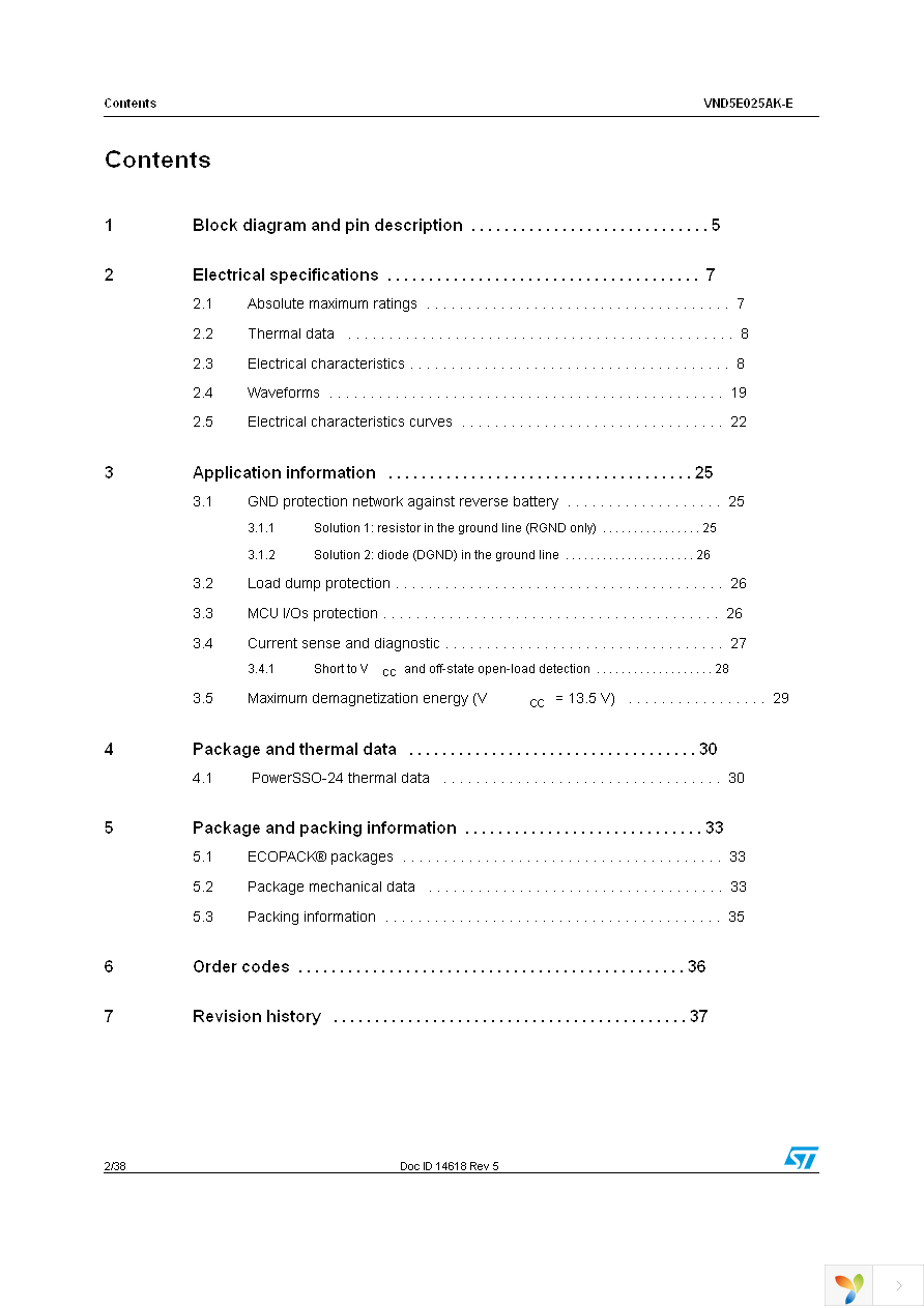 VND5E025AKTR-E Page 2