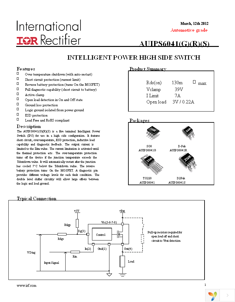 AUIPS6041GTR Page 1