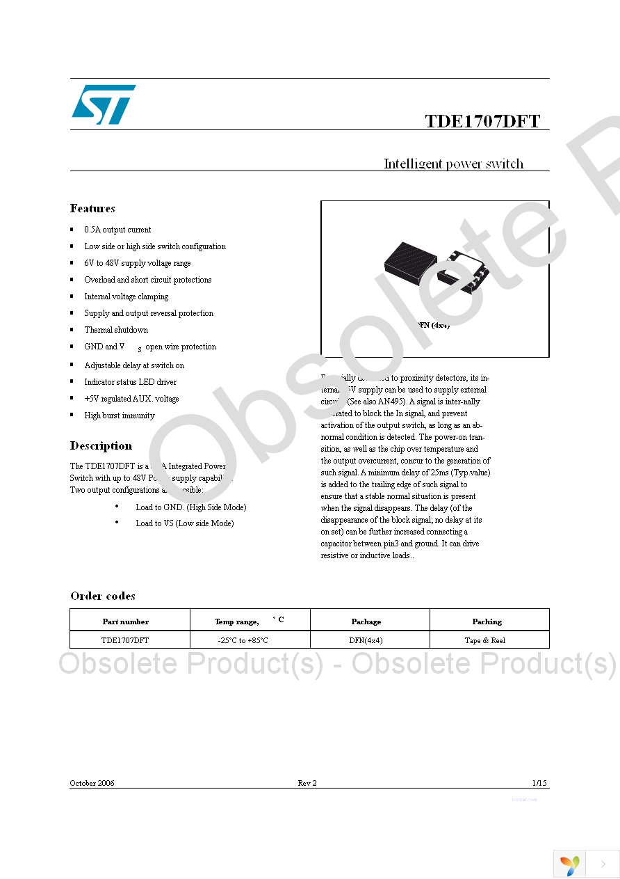 TDE1707DFT Page 1