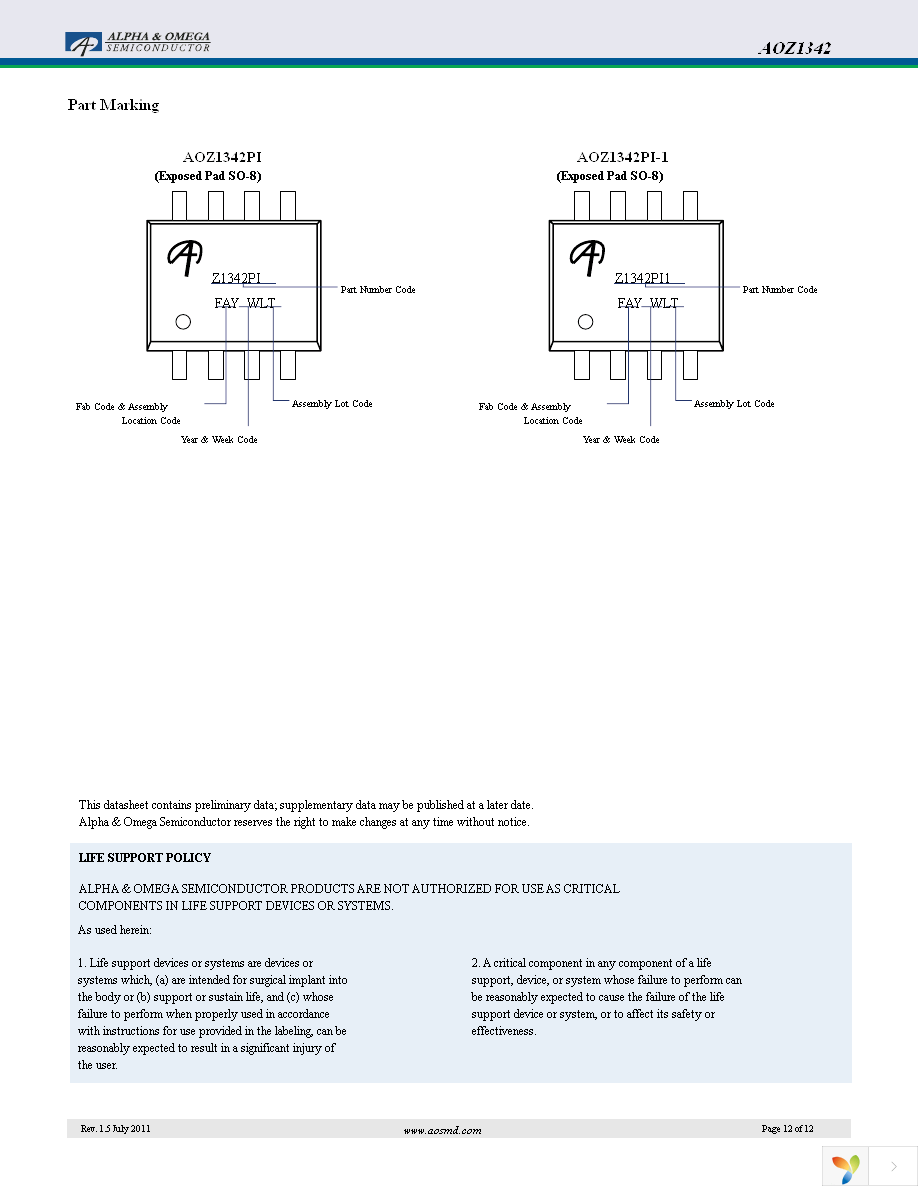 AOZ1342PI Page 12