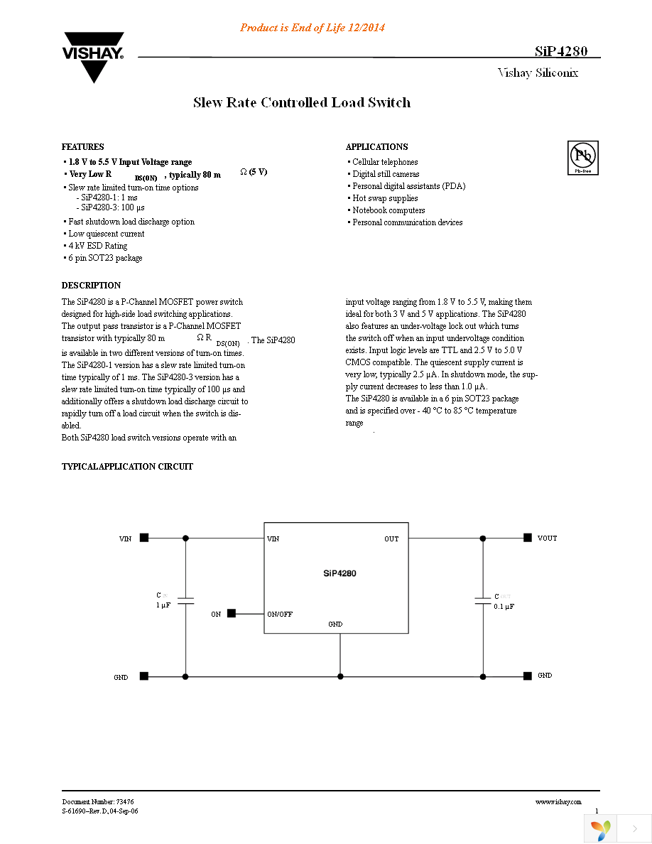 SIP4280DT-1-T1-E3 Page 1