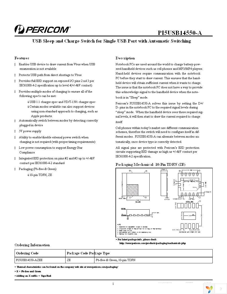 PI5USB14550-AZEEX Page 1