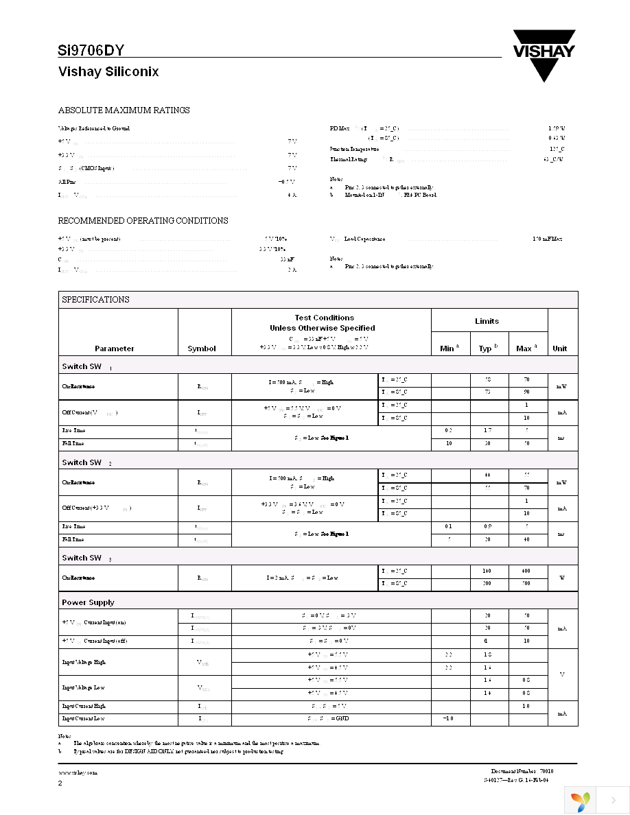 SI9706DY-T1-E3 Page 2