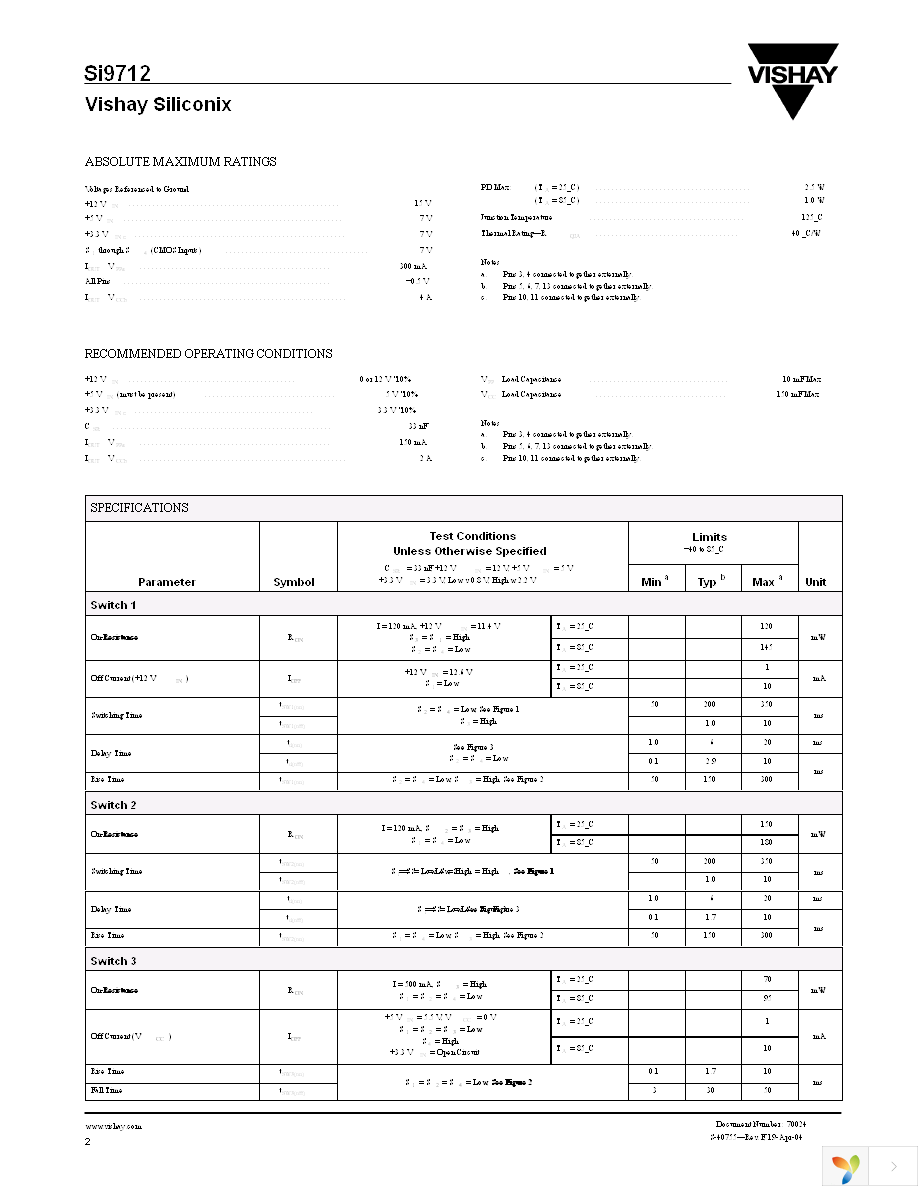 SI9712DY-T1-E3 Page 2