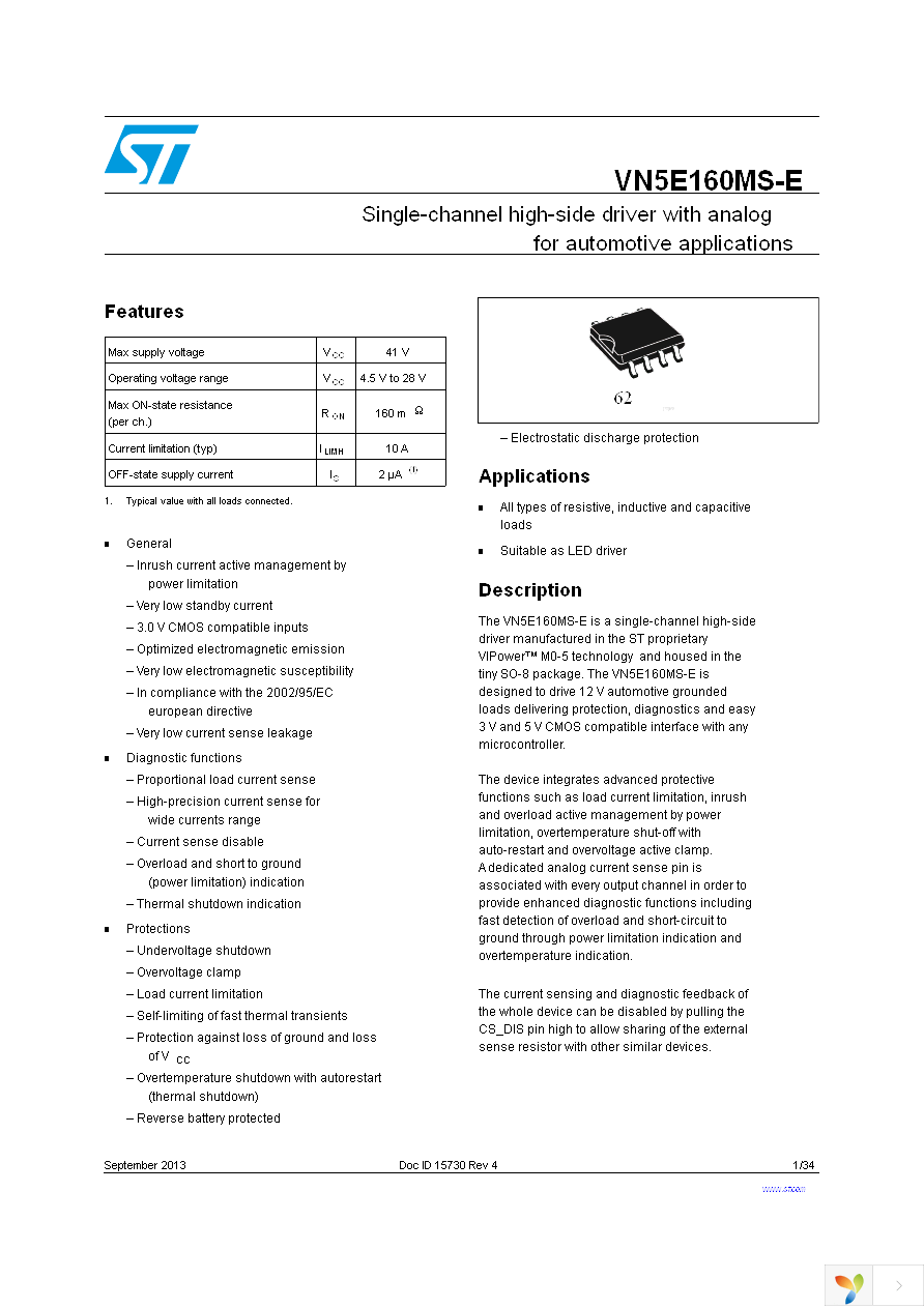 VN5E160MS-E Page 1