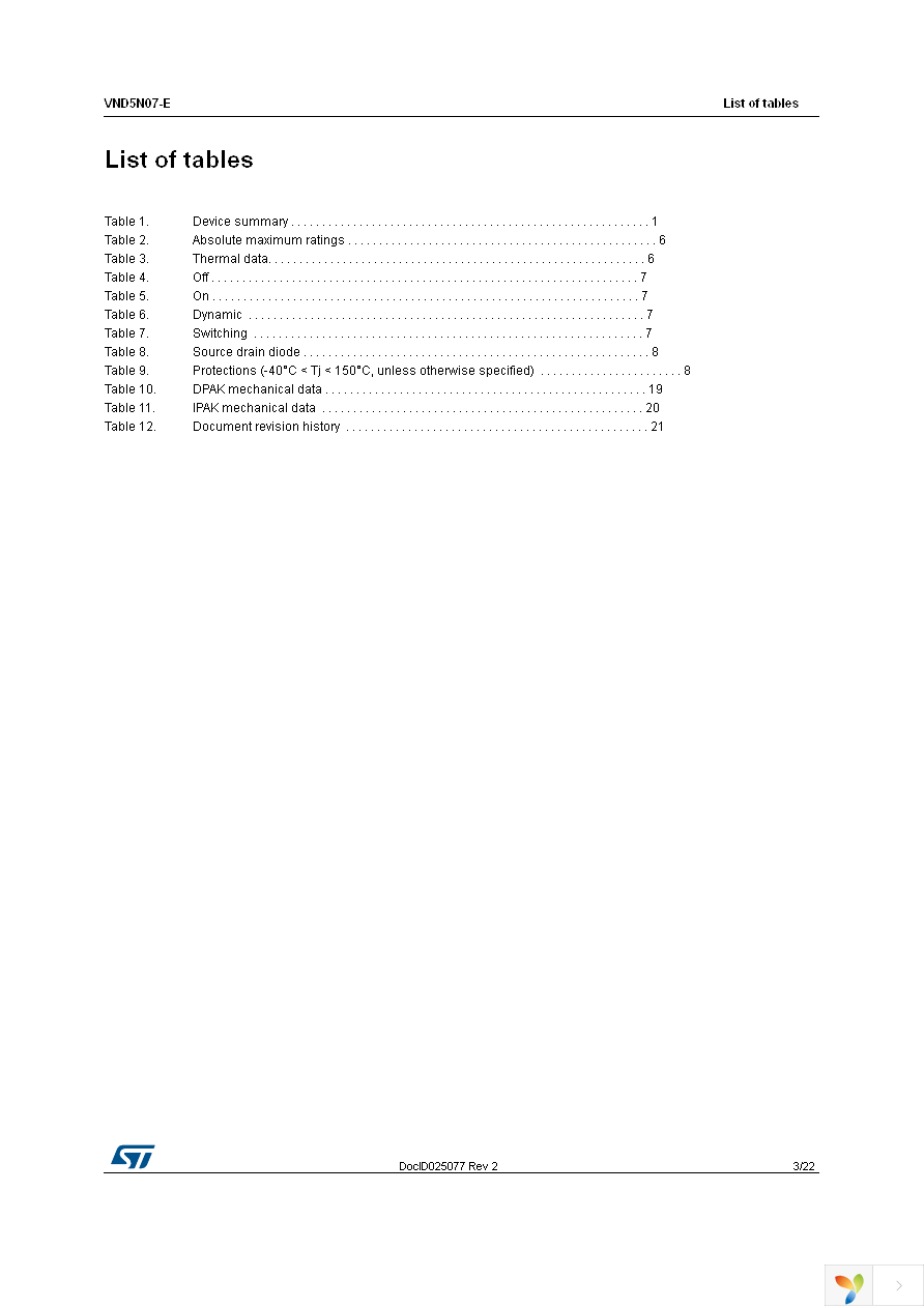 VND5N07-1-E Page 3