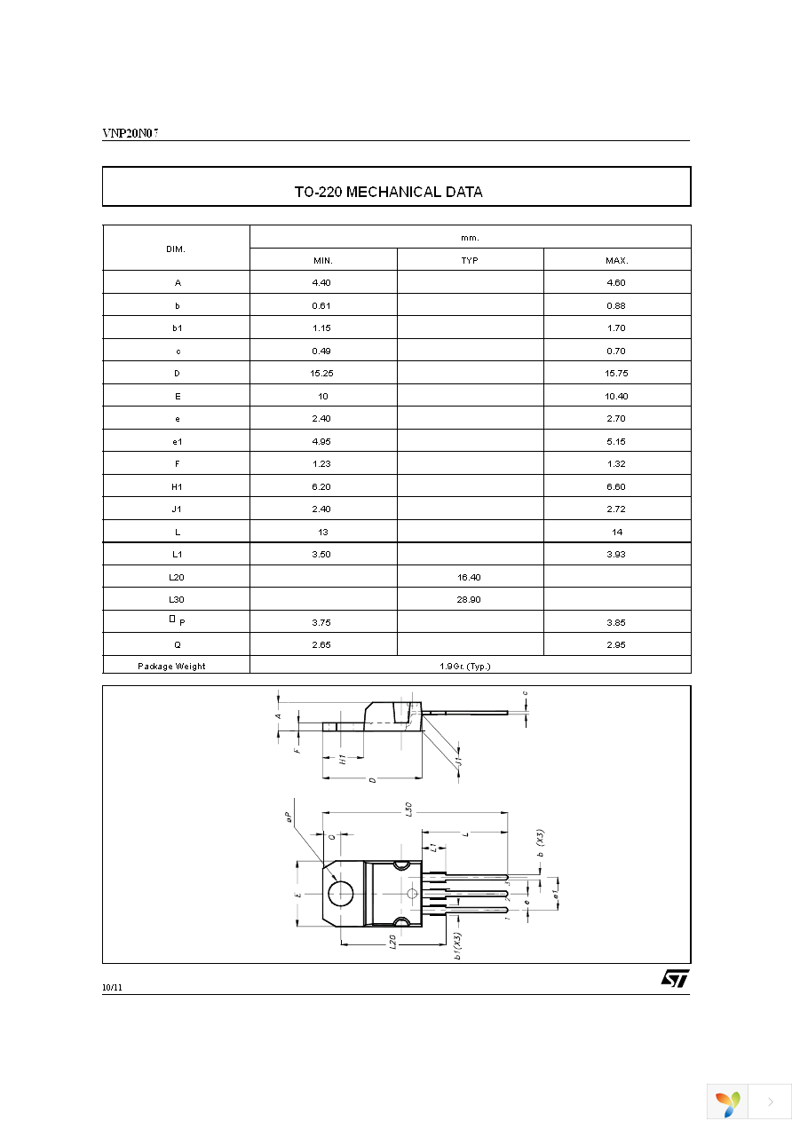 VNP20N07-E Page 10