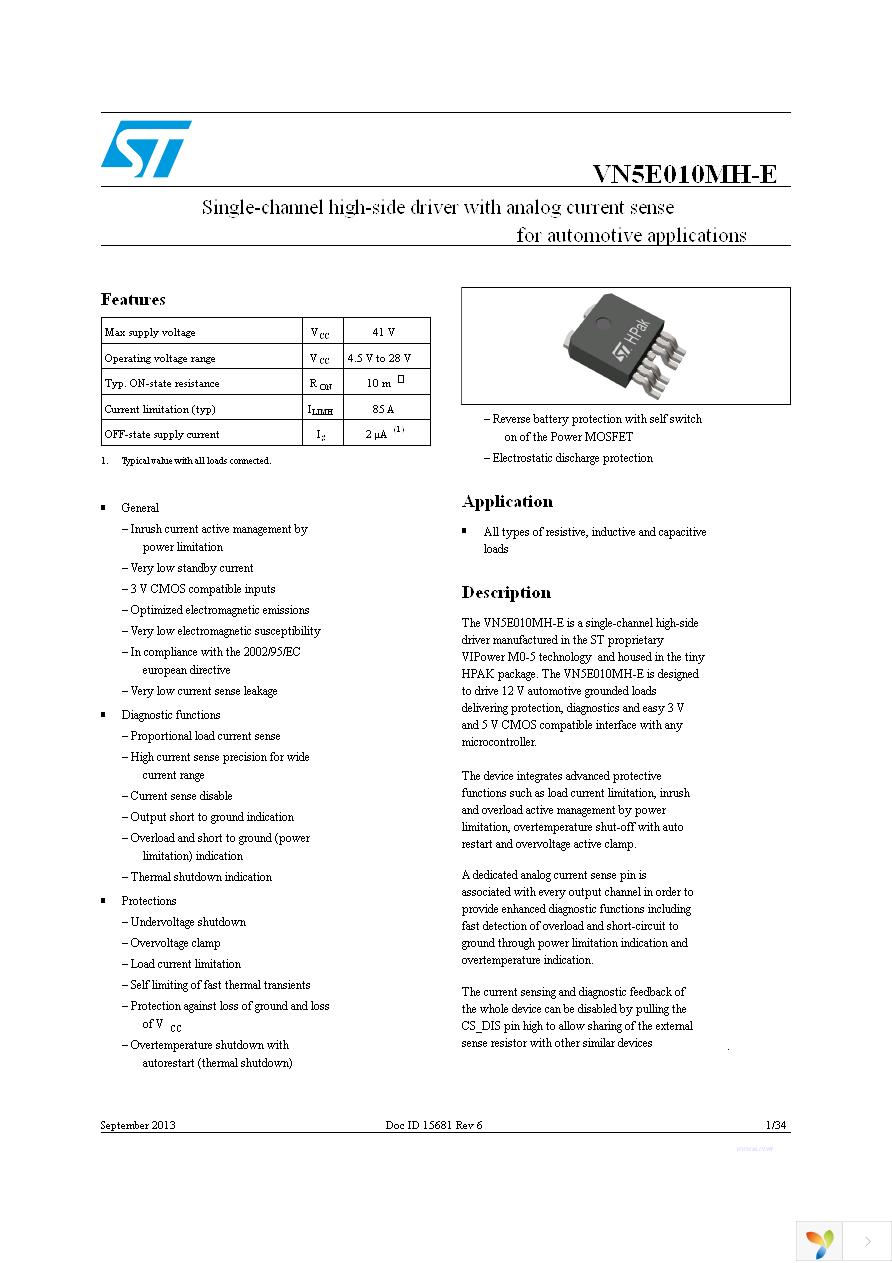 VN5E010MH-E Page 1