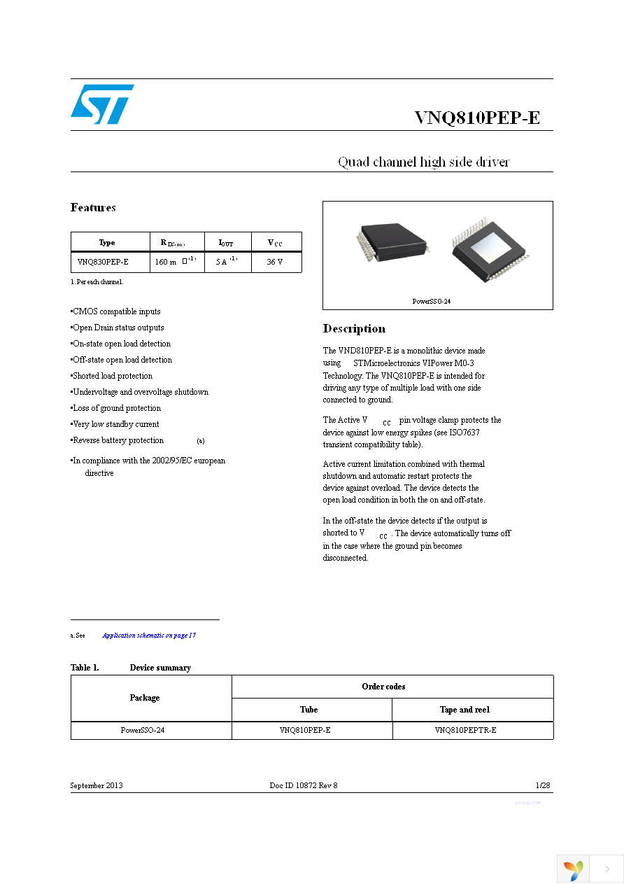 VNQ810PEP-E Page 1