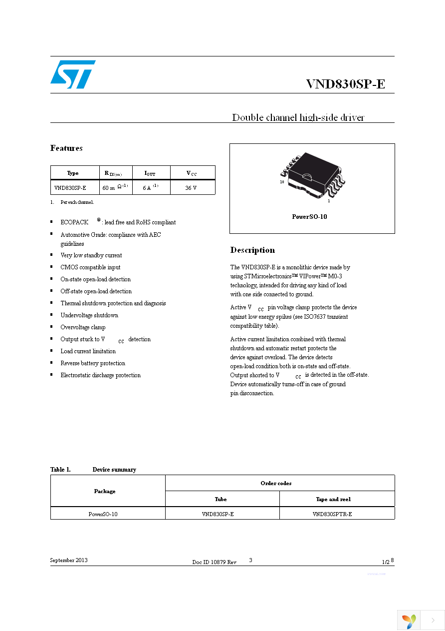 VND830SPTR-E Page 1