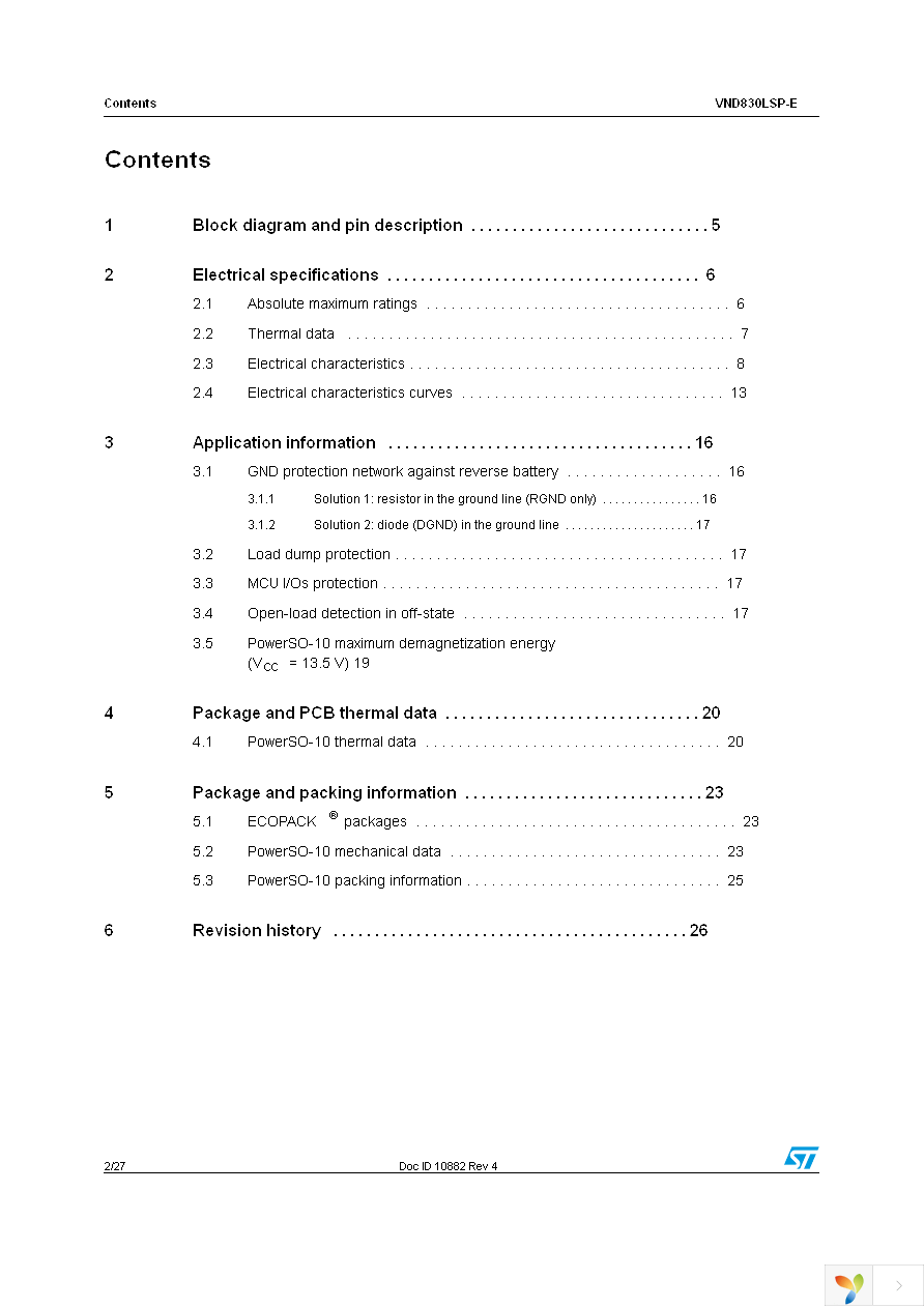 VND830LSPTR-E Page 2