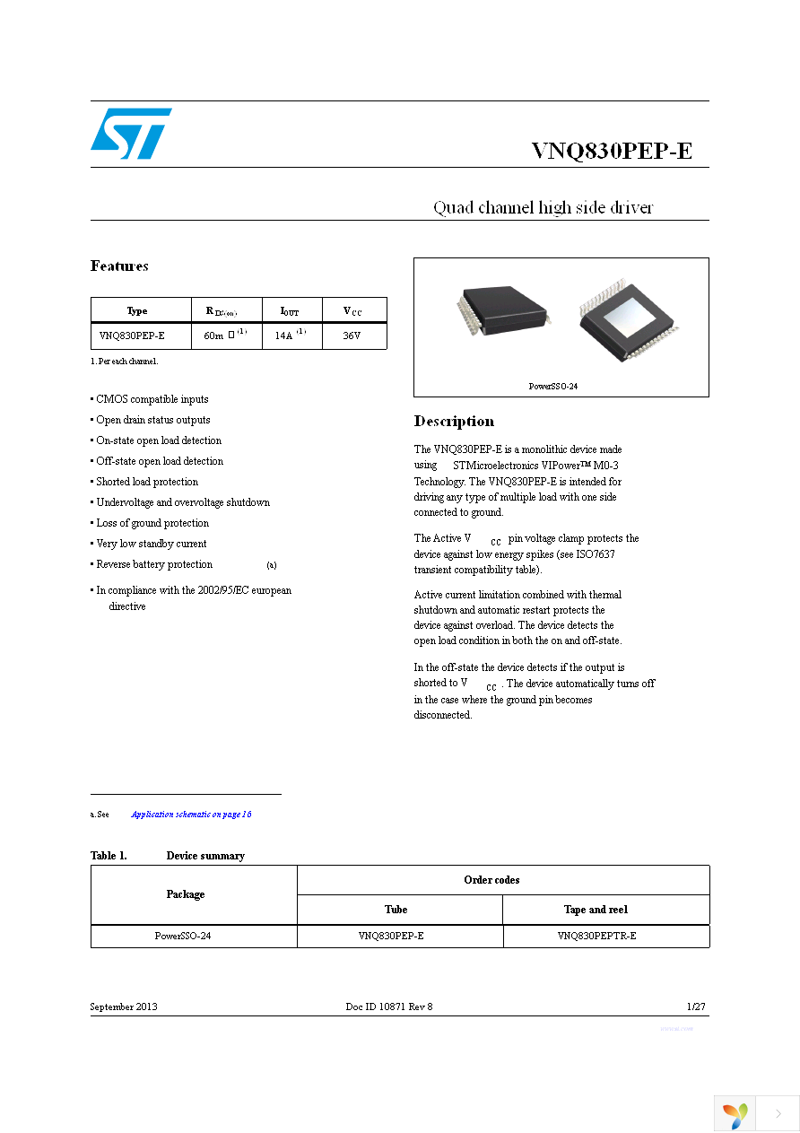 VNQ830PEP-E Page 1