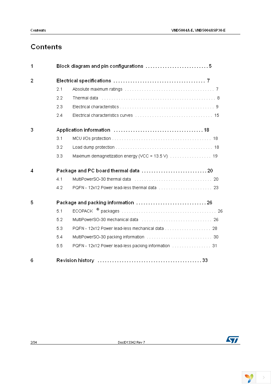 VND5004ASP30TR-E Page 2