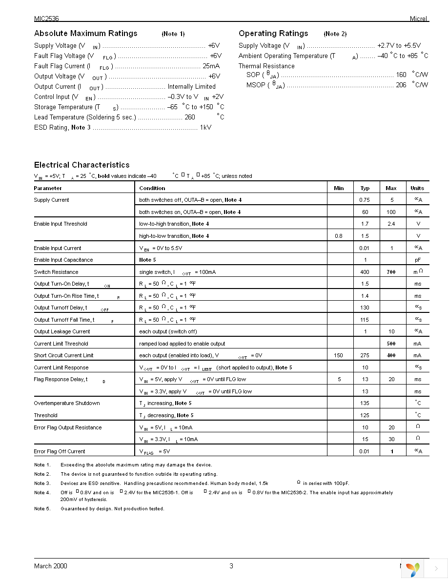 MIC2536-1BM Page 3