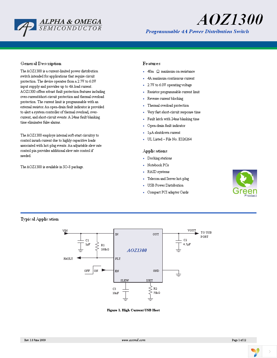 AOZ1300AI Page 1