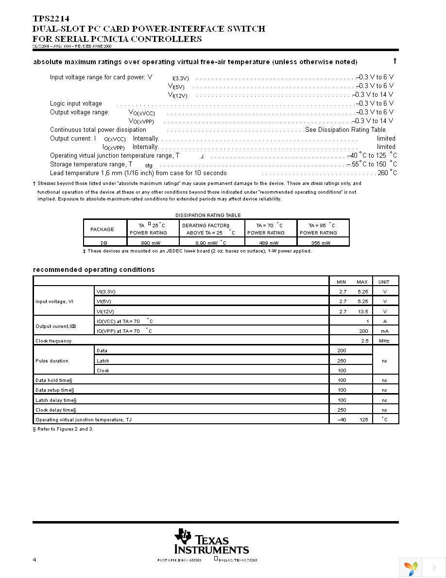 TPS2214DB Page 4