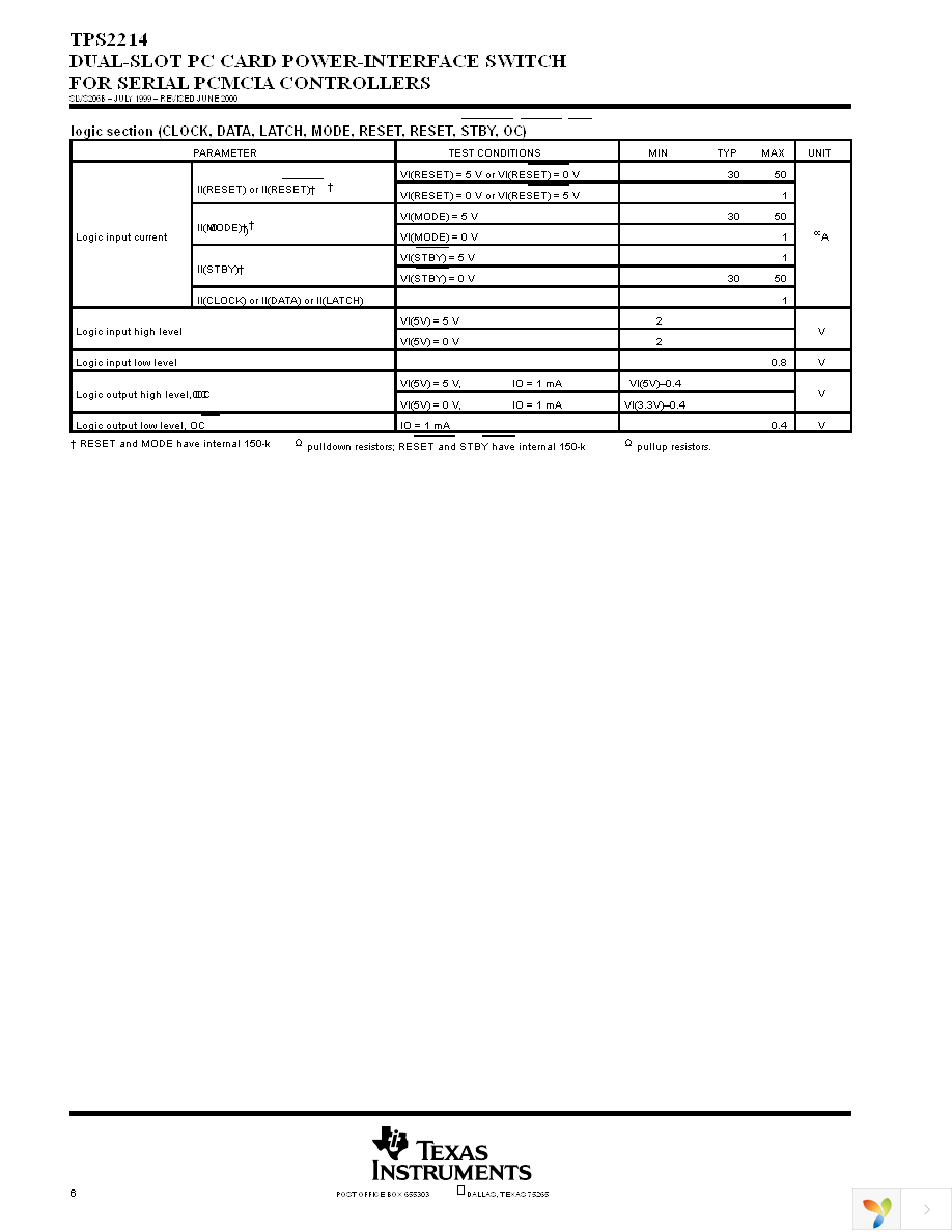 TPS2214DB Page 6