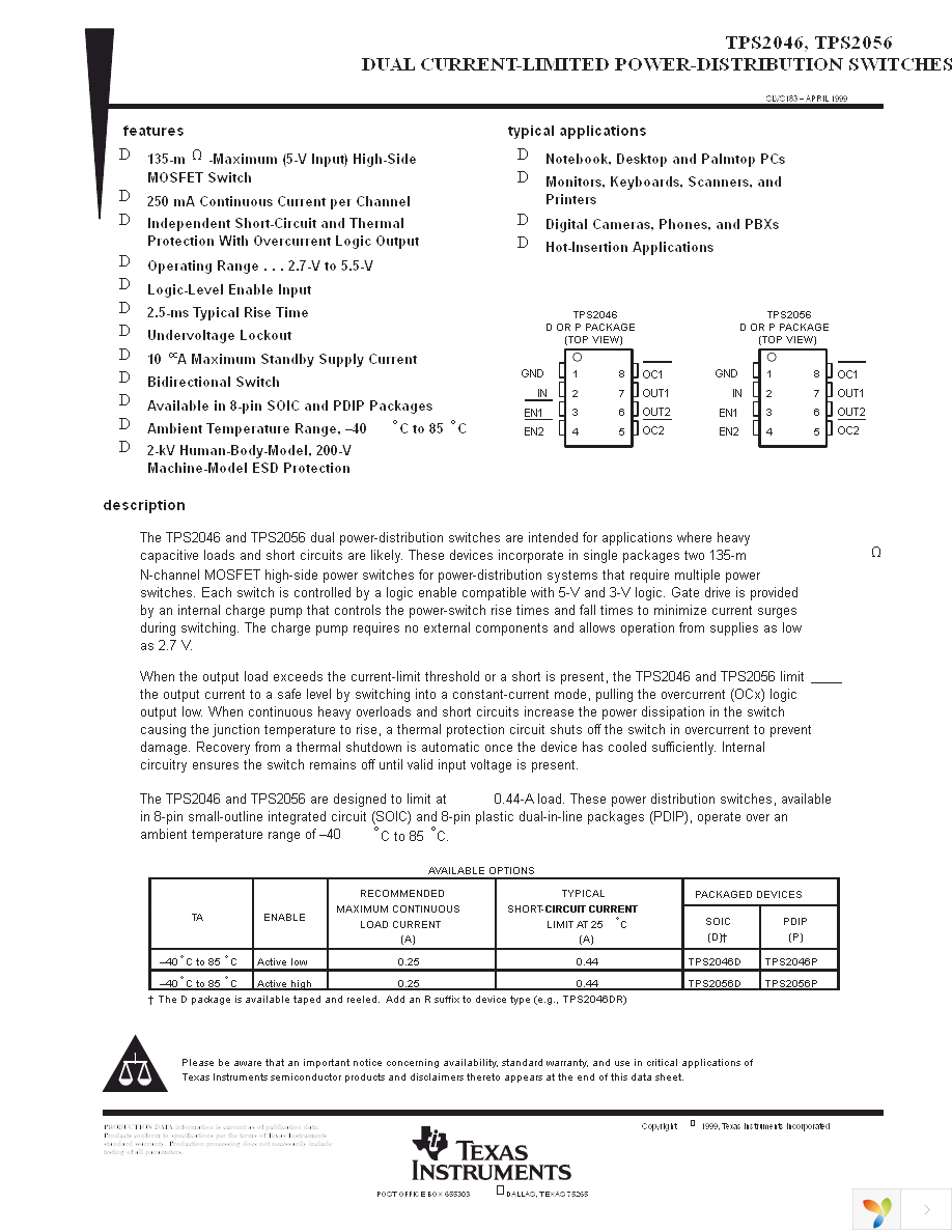 TPS2056D Page 1