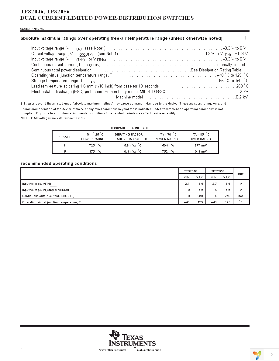 TPS2056D Page 4