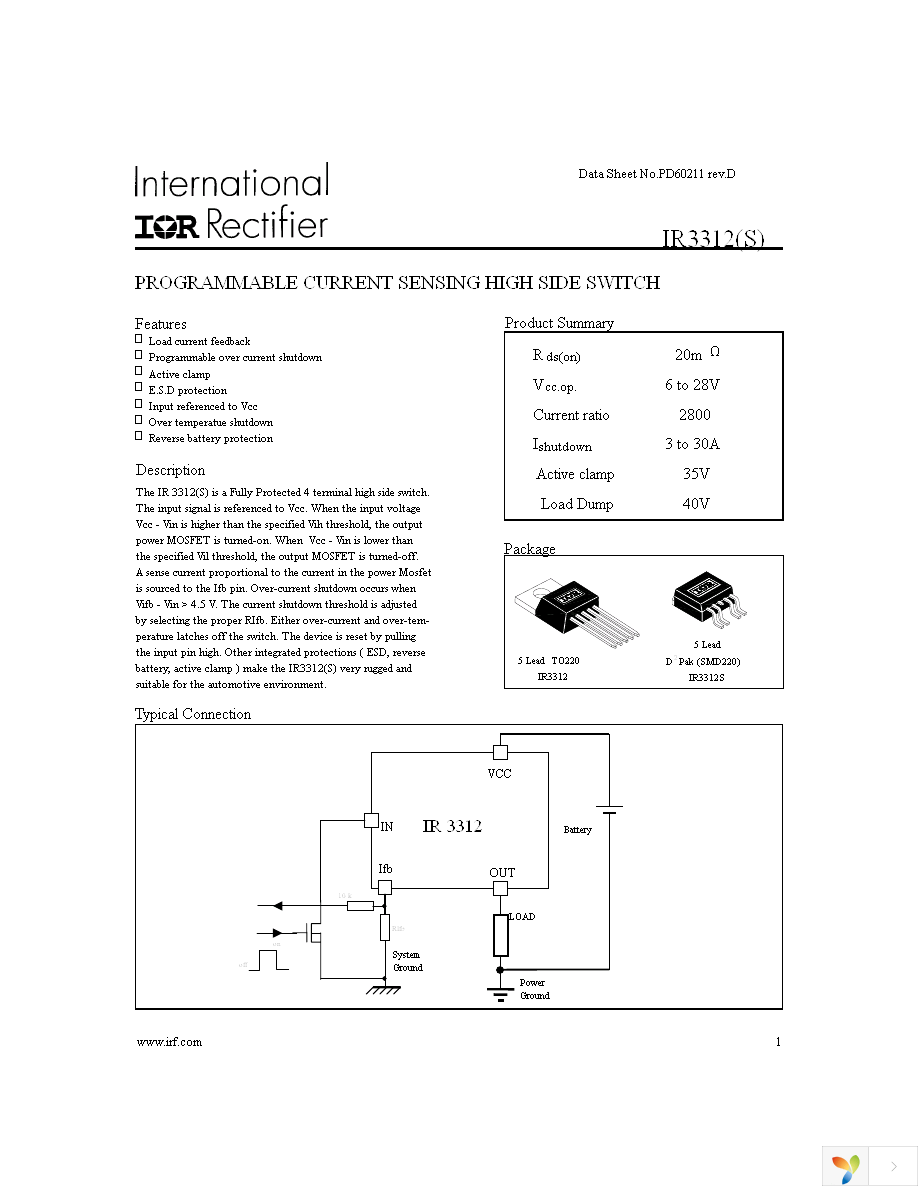 IR3312STRL Page 1