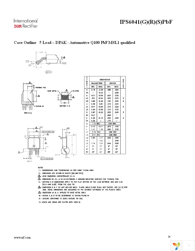 IPS6041STRLPBF Page 14