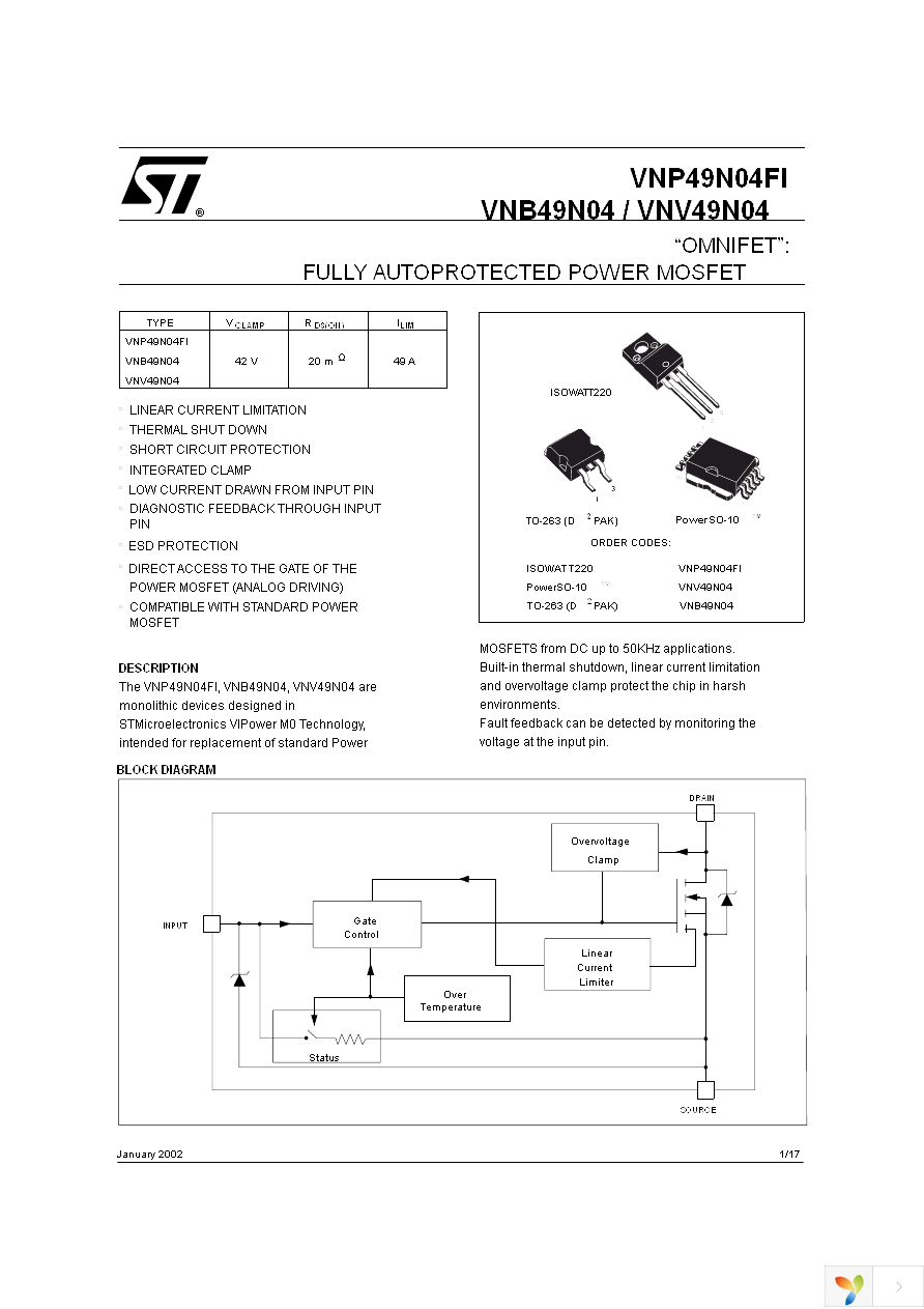 VNP49N04FI Page 1