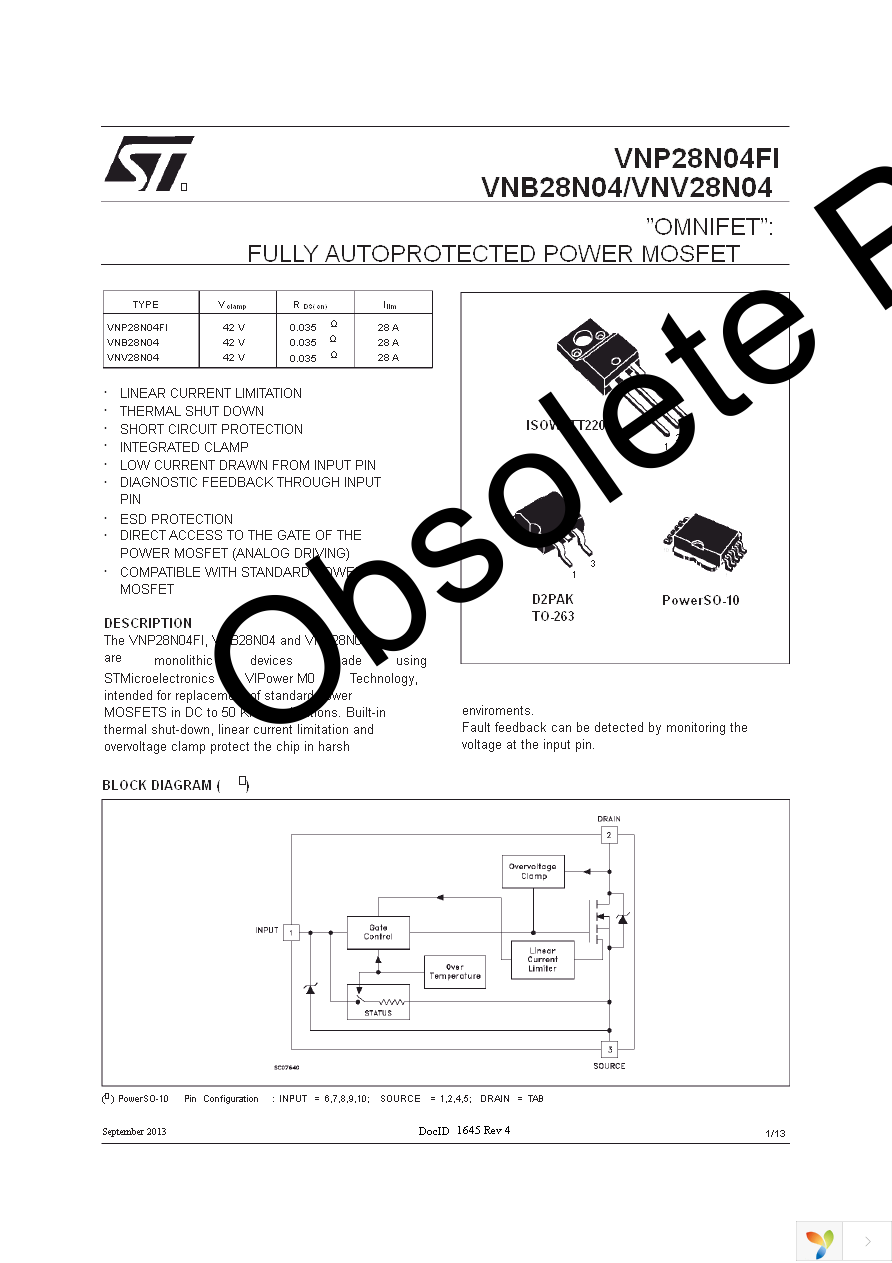 VNB28N04 Page 1