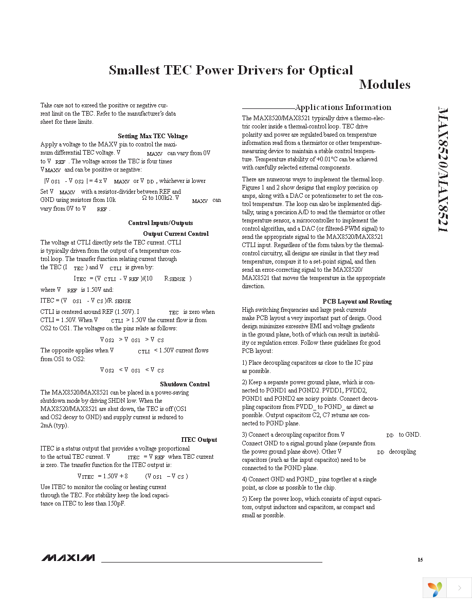 MAX8521ETP+T Page 15