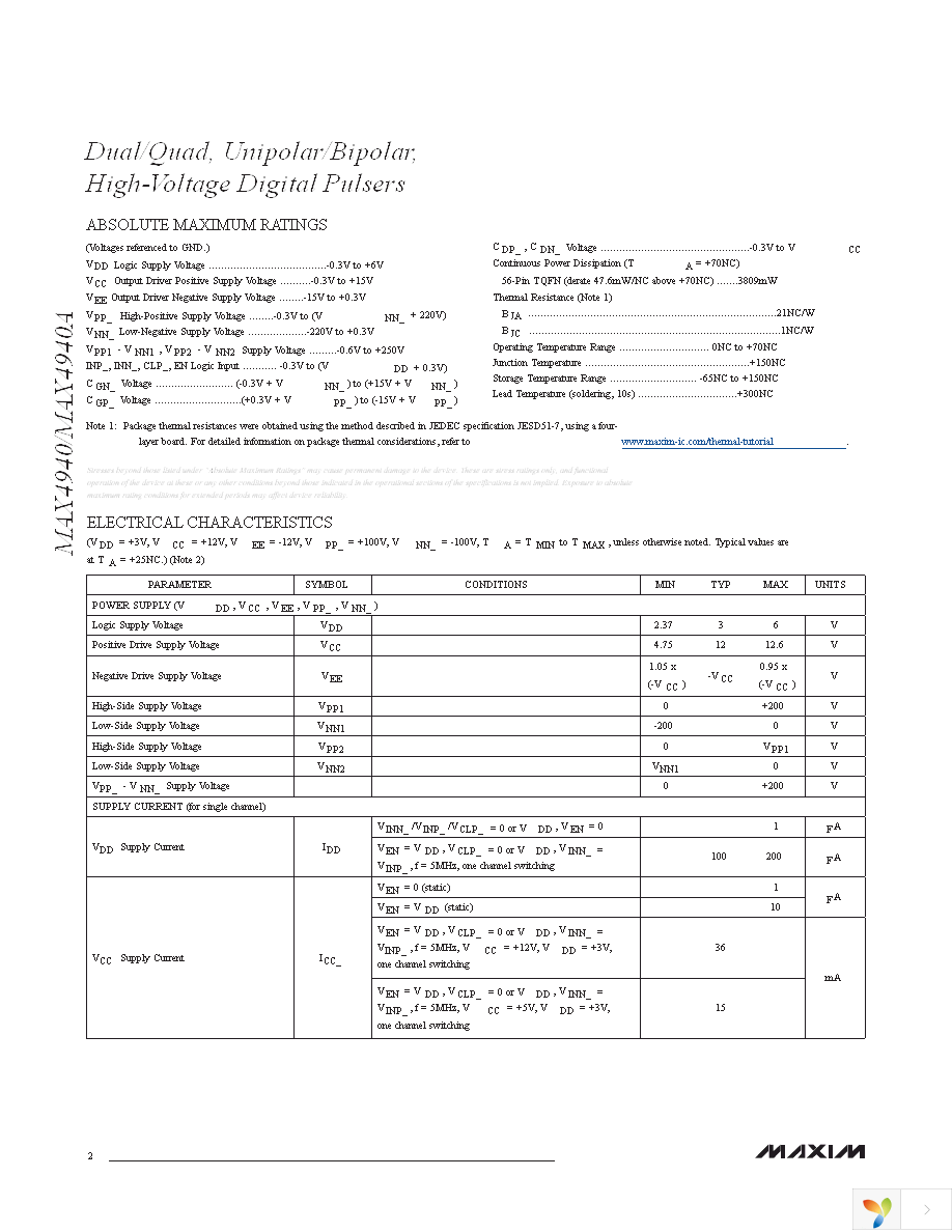 MAX4940CTN+ Page 2