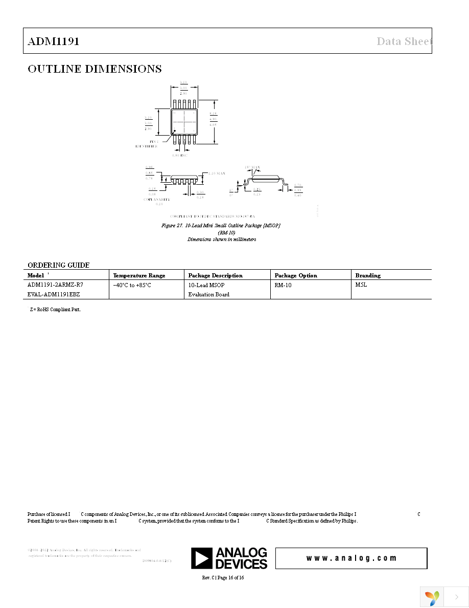 ADM1191-2ARMZ-R7 Page 16