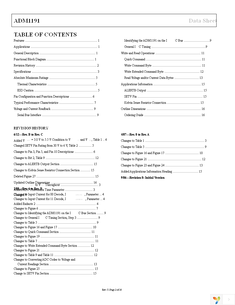 ADM1191-2ARMZ-R7 Page 2