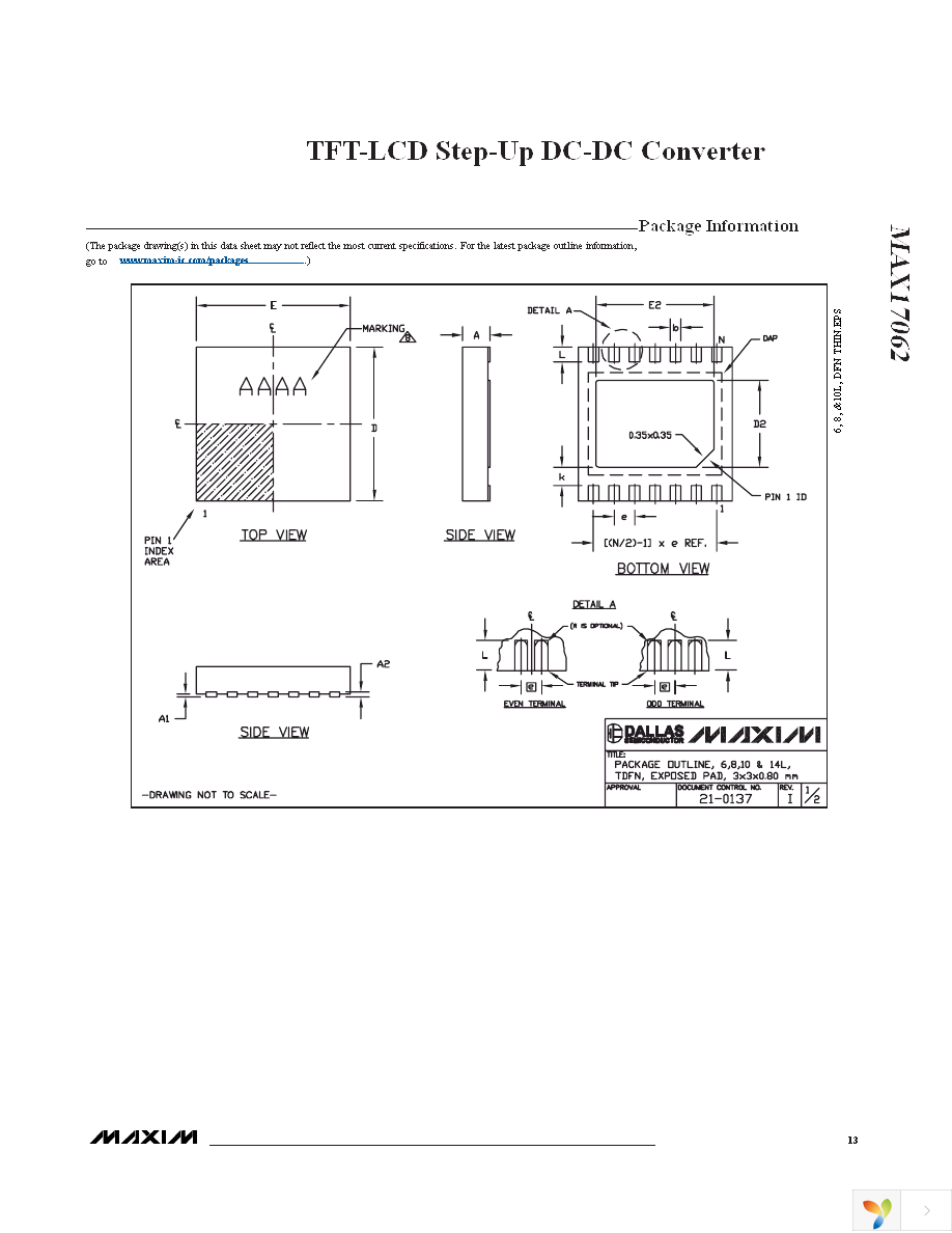 MAX17062ETB+T Page 13