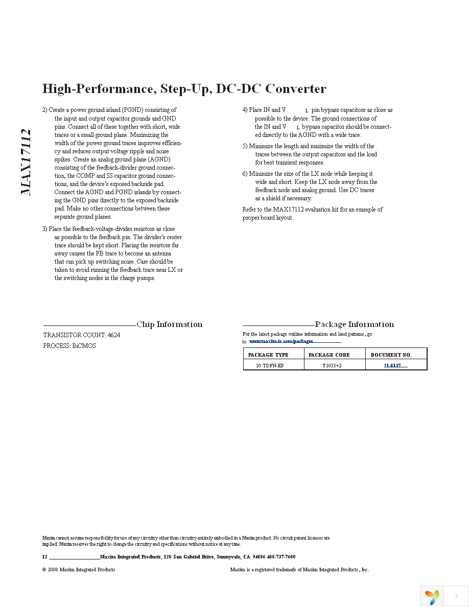 MAX17112ETB+T Page 12