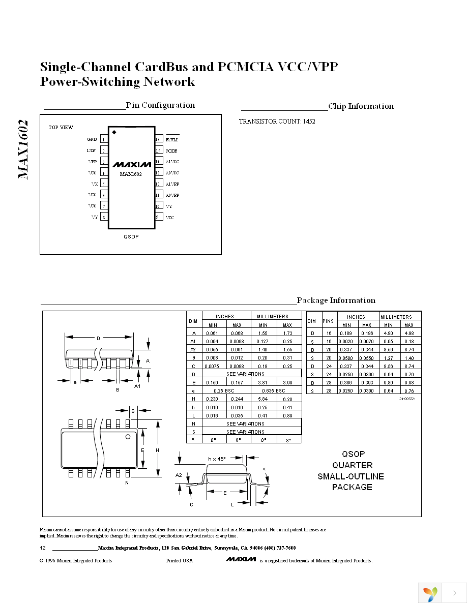 MAX1602EEE+ Page 12