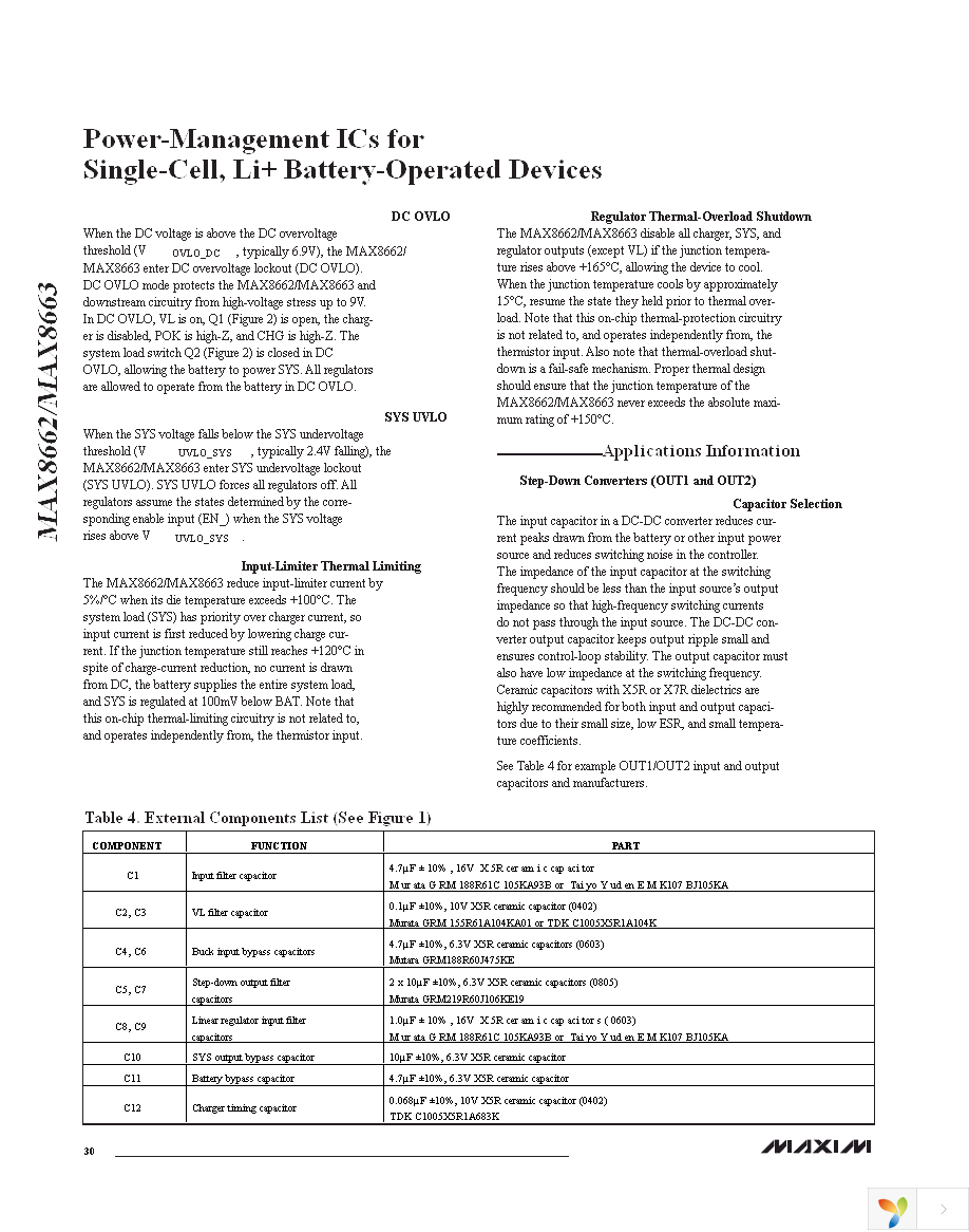 MAX8663ETL+ Page 30