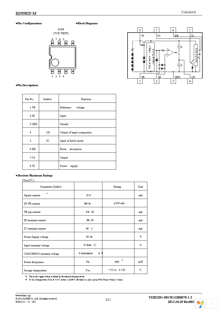 BD9582F-ME2 Page 2