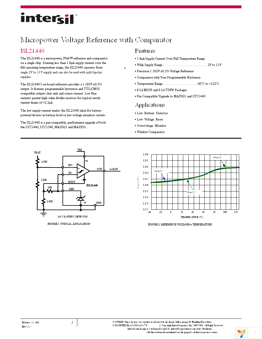 ISL21440IRTZ Page 1