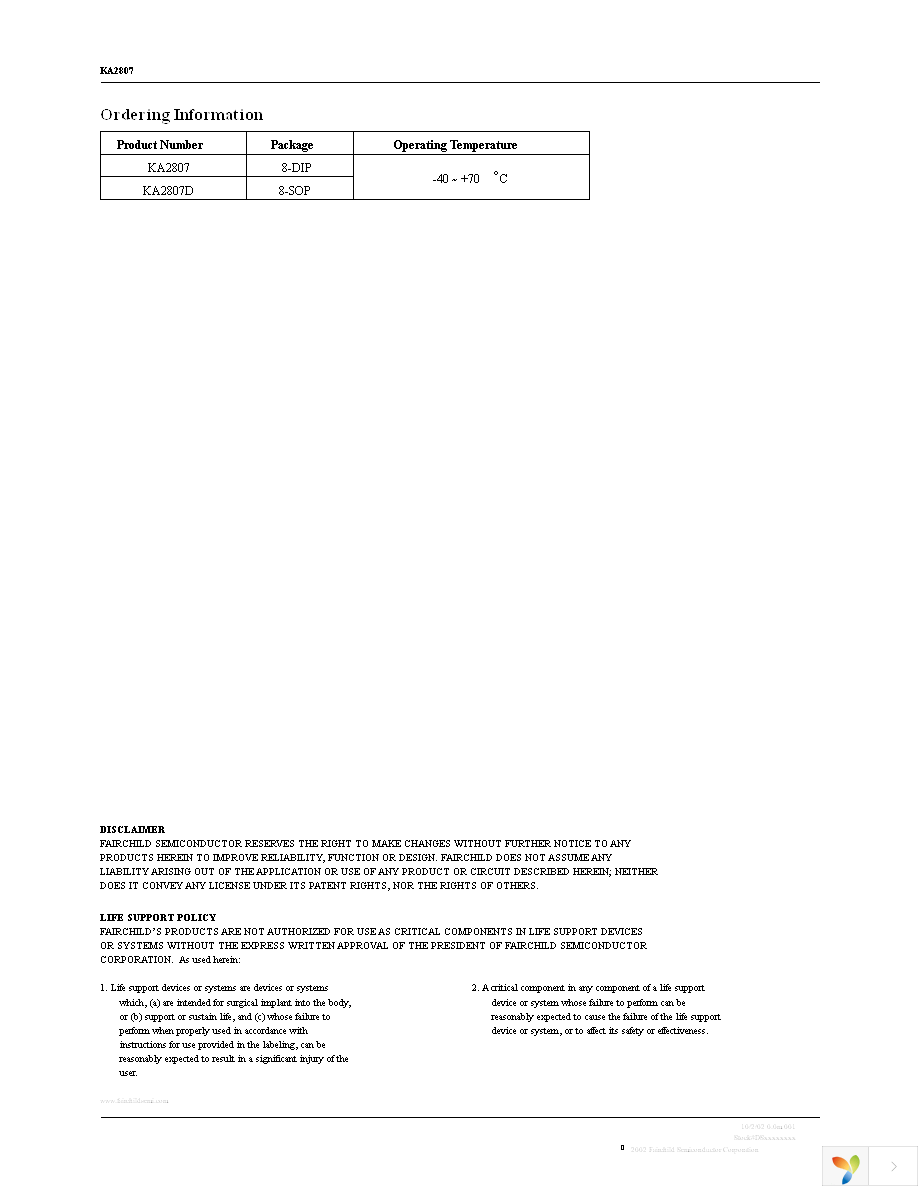 KA2807DTF Page 6