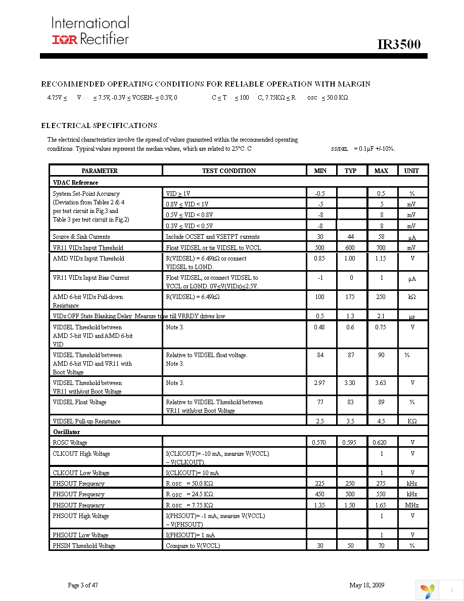 IR3500MTRPBF Page 3