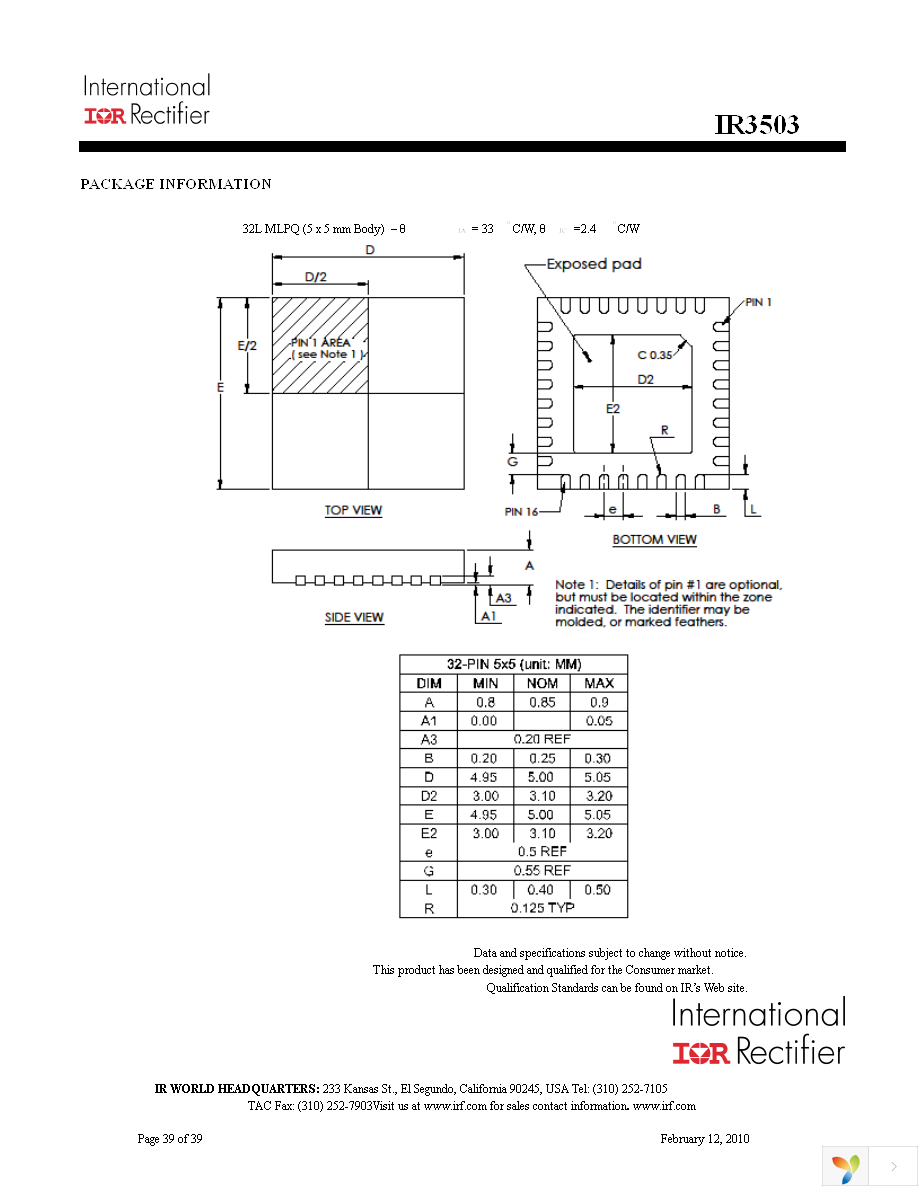 IR3503MTRPBF Page 39