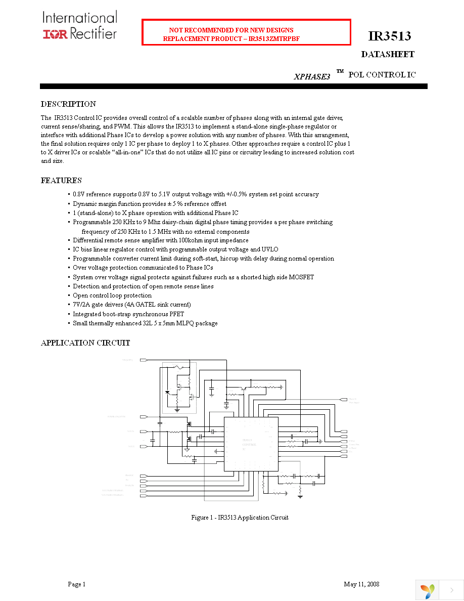 IR3513MTRPBF Page 1